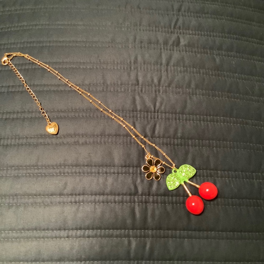 Betsey Johnson large Cherry Necklace